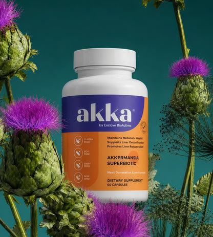 AKKA Akkermansia Probiotic, Liver Cleanse, Detox & Repair, Non-GMO, 60 Caps